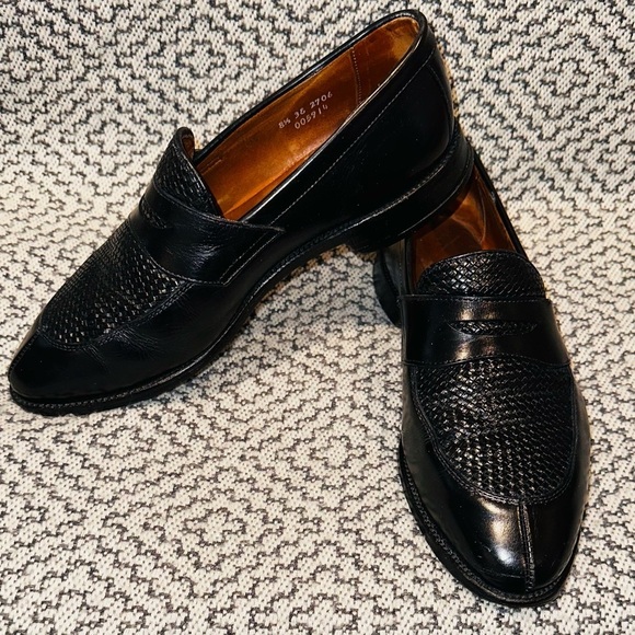 Other - Allen Edmonds Leyland Woven Penny Loafers Split Toe Leather Shoes.